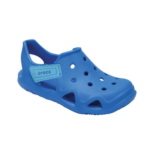 Crocs 204021 SWIFTWATER WAVE Kids Gilrs Summer Closed Toe Sandals Neon Magenta 